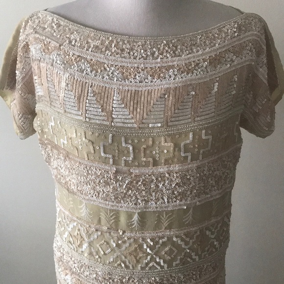 Anthropologie Sequined Embroidered Dress - Picture 2 of 5